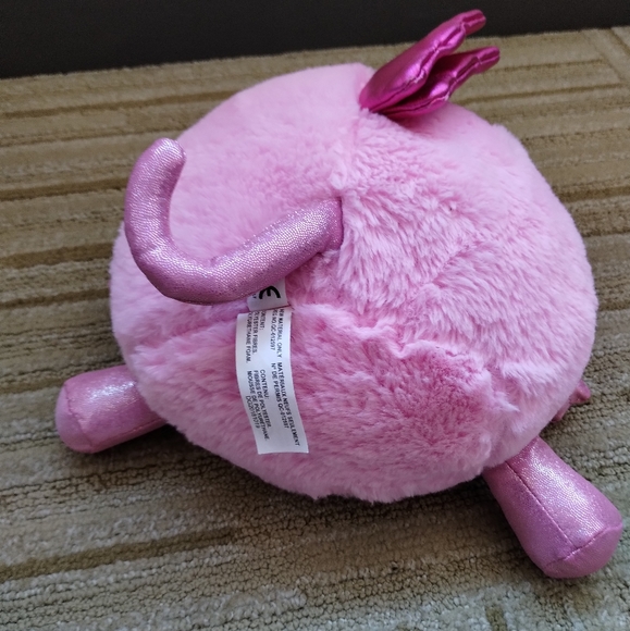 Zuru Rainbowcorns Plush Pink Cat Unicorn Silver Heart on Stomach Stuffed Toy 10" - Picture 7 of 16